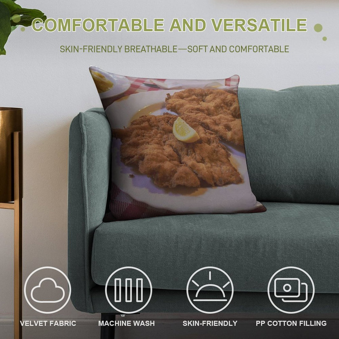 Wiener Schnitzel Vom Schwein Soft Multiple Sizes Throw Pillow