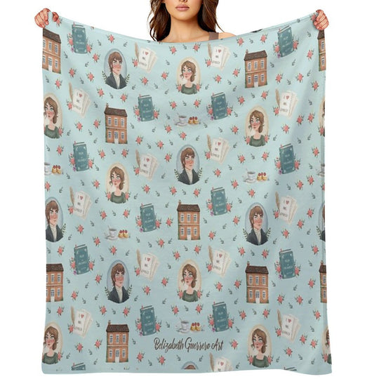 Pride And Prejudice - Jane Austen Inspiration Sustainable Throw Blanket