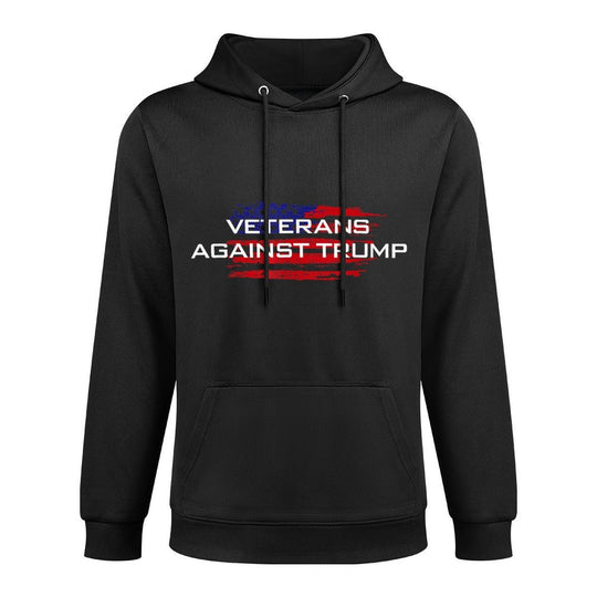 Veterans Against Trump - Anti-Trump Cotton-Polyester Blend Hoodie