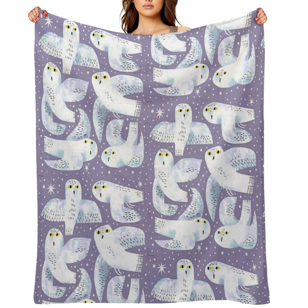 Snowy Owls Gift-ready Throw Blanket