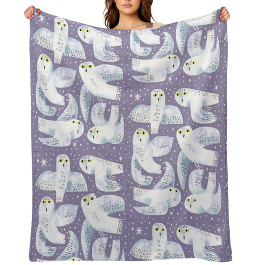 Snowy Owls Gift-ready Throw Blanket