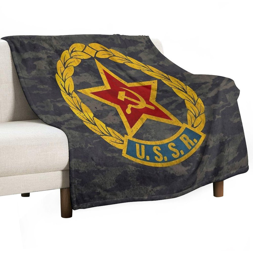 Soviet Union Classic Emblem All-season Throw Blanket