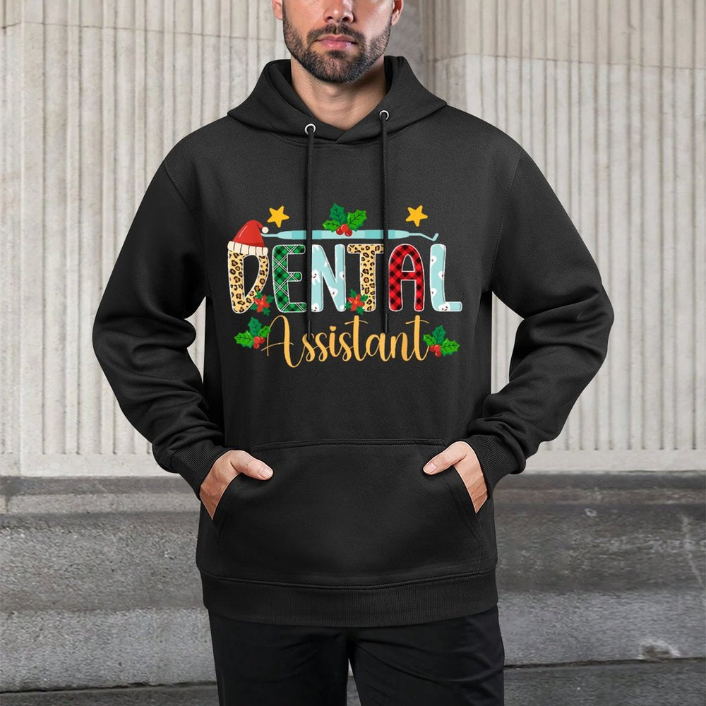 Dental Assistant Christmas Dental Assisting Xmas Party Durable Construction Hoodie