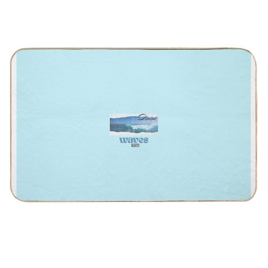 Blue Waves Under The Summer Sun  Rapid-Drying Bath Mat