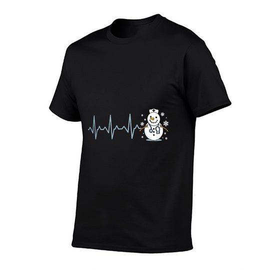 Heartbeat Nurse Snowman Nurse Christmas  Quick-drying T-Shirt