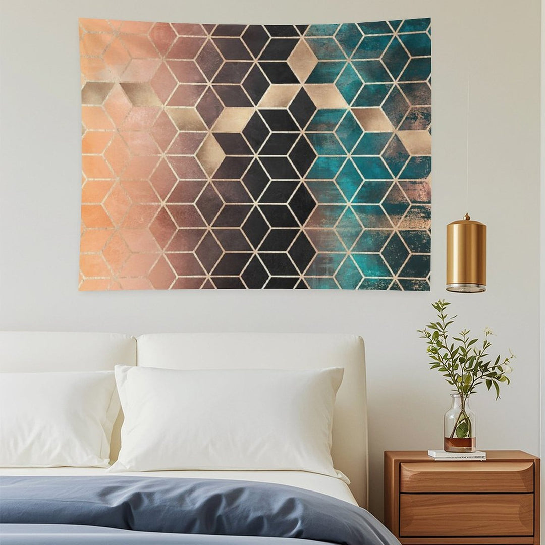 Ombre Dream Cubes Tapestry