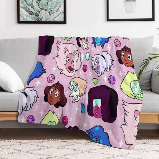Crystal Gem Friends Shrink-resistant Throw Blanket