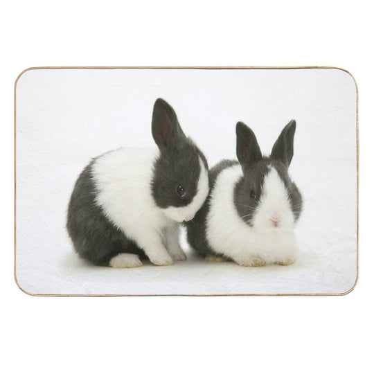 Baby Blue Dutch Rabbits  Odorless Bath Mat