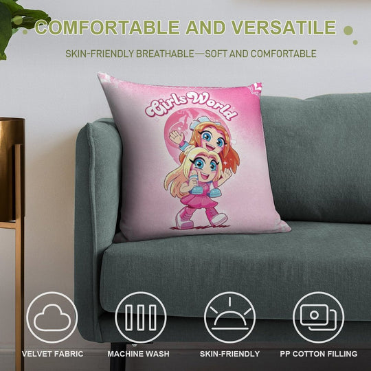 Mackenzie Hey Cuties Soft High-Density Material Throw Pillow