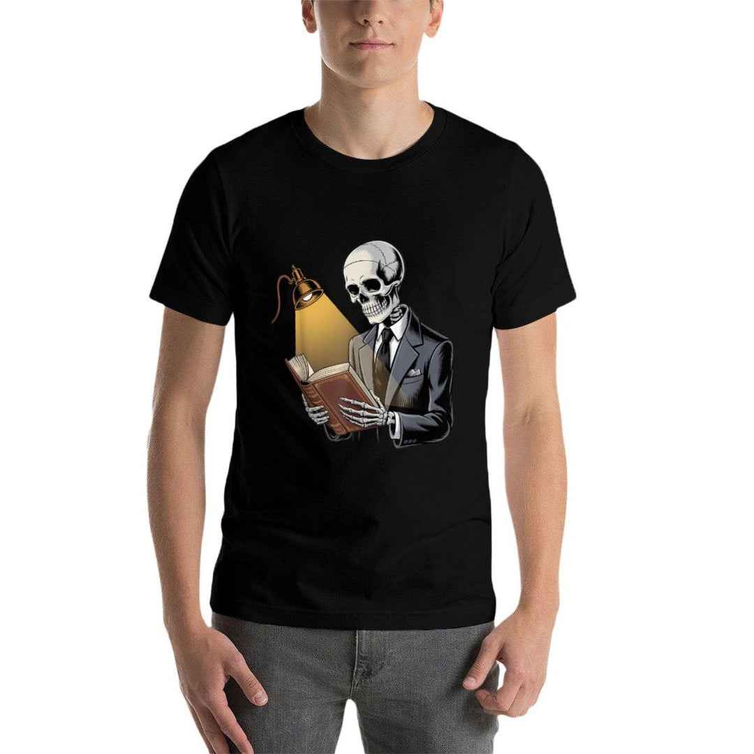 Skull Reader Skeleton Reading Memes Read Return Repeat Sign  Versatile T-Shirt
