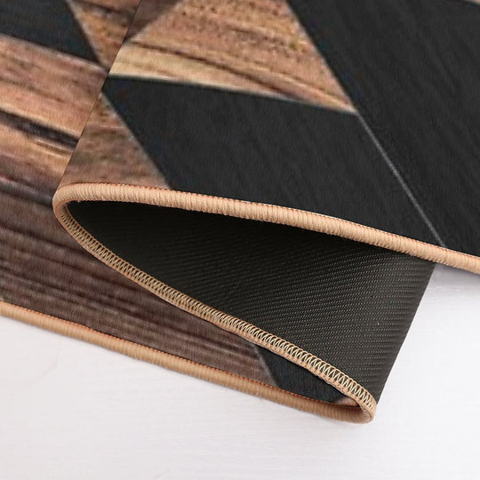 Urban Tribal Pattern No.11 - Aztec - Wood  Eco-Friendly Bath Mat