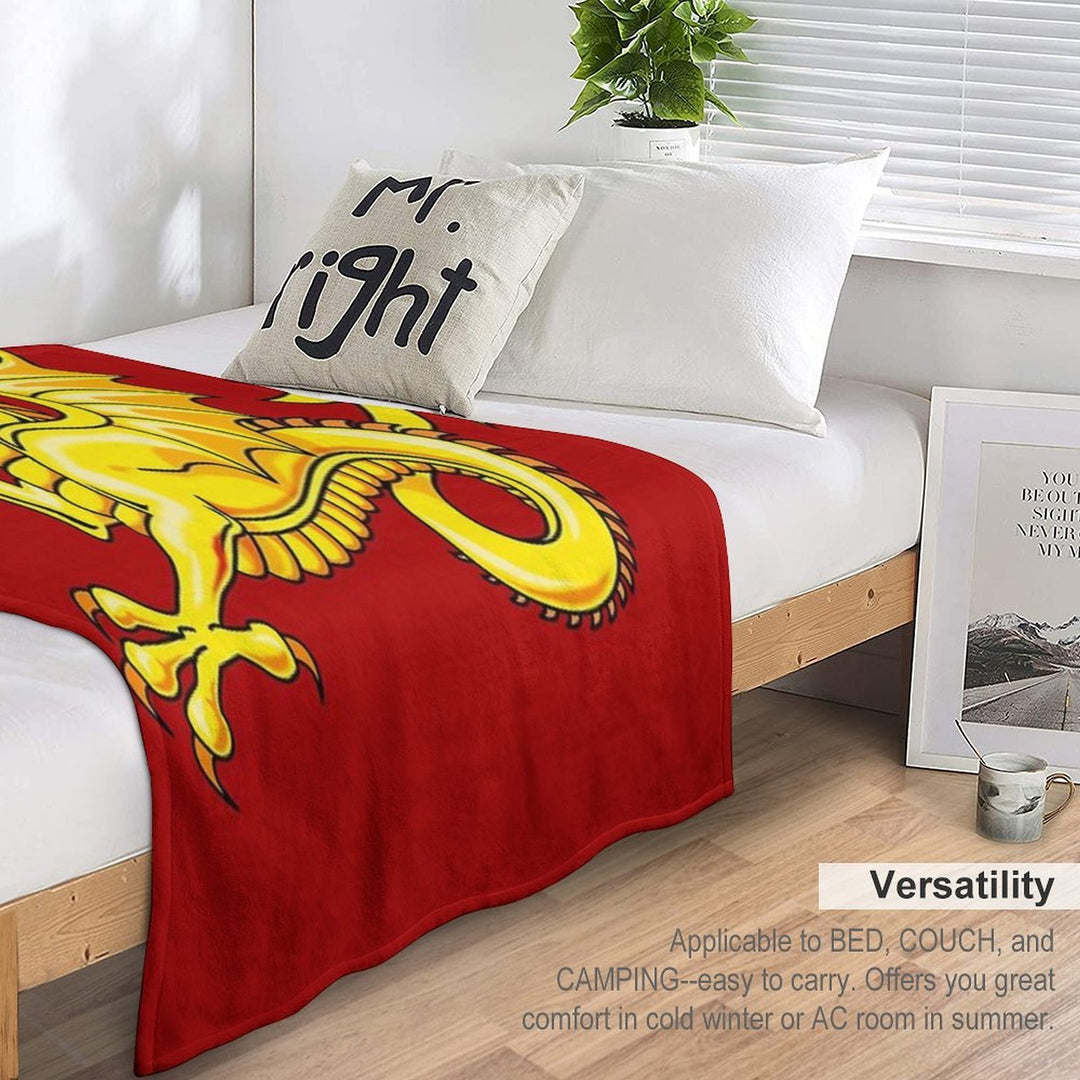 FLAG OF WESSEX - WYVERN Shrink-resistant Throw Blanket