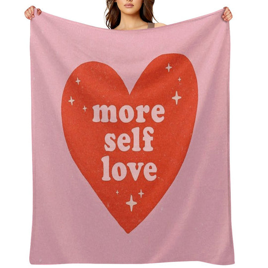 More Self Love {Pretty in Pink & Retro Red) Anti-pilling Throw Blanket