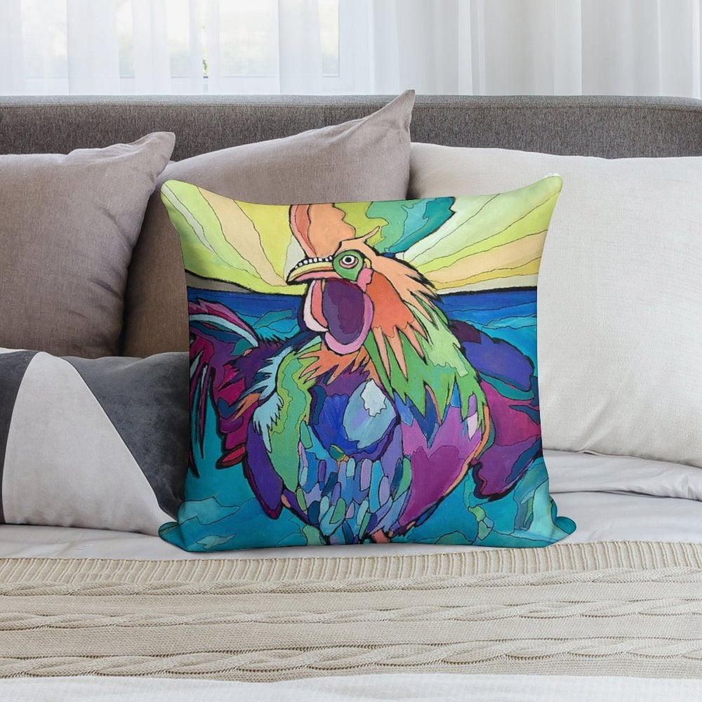 Beach Rooster Soft Warmth Comfort Throw Pillow