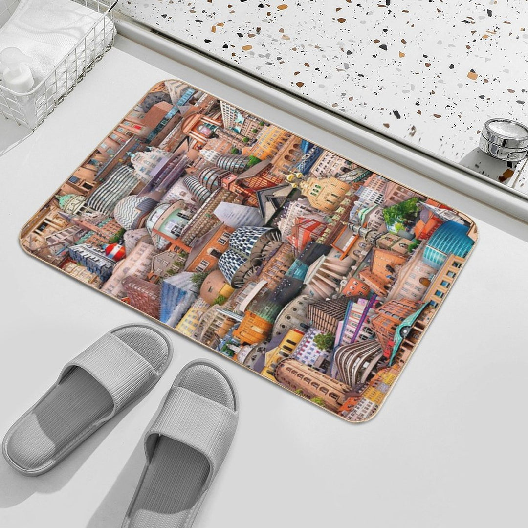 Copenhagen in Denmark  Fade-Resistant Bath Mat