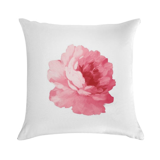 Flower Pink Peony Soft Gift Ready Throw Pillow