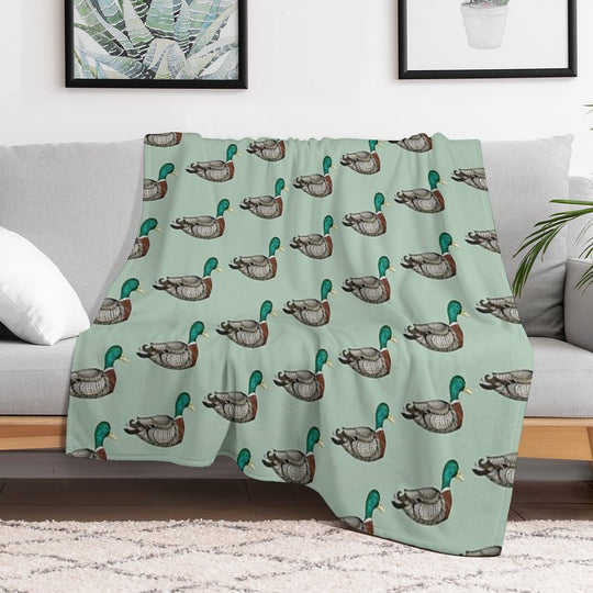 Mallard Duck Compact Throw Blanket