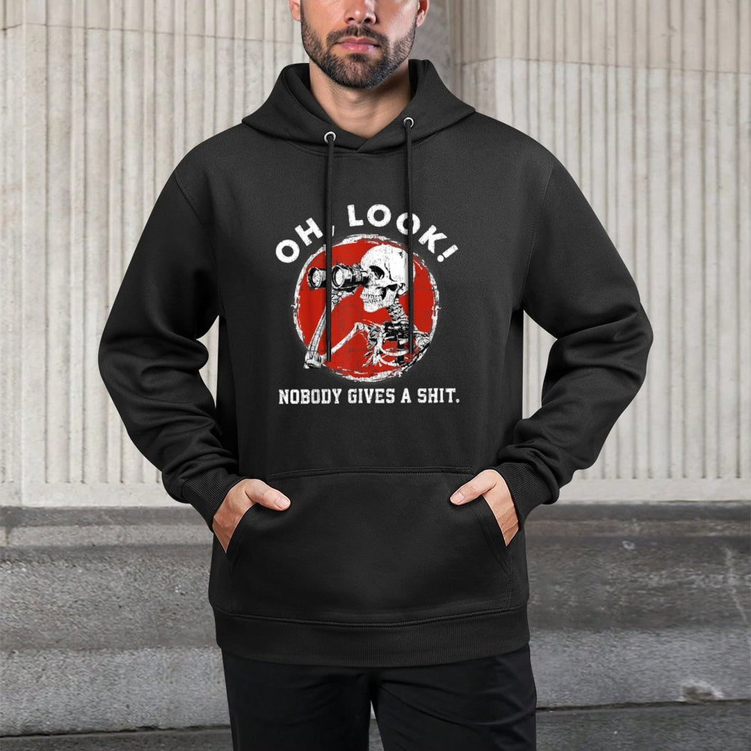 Oh Look Nobody Gives A Skeleton Funny Generation X Layering Staple Hoodie