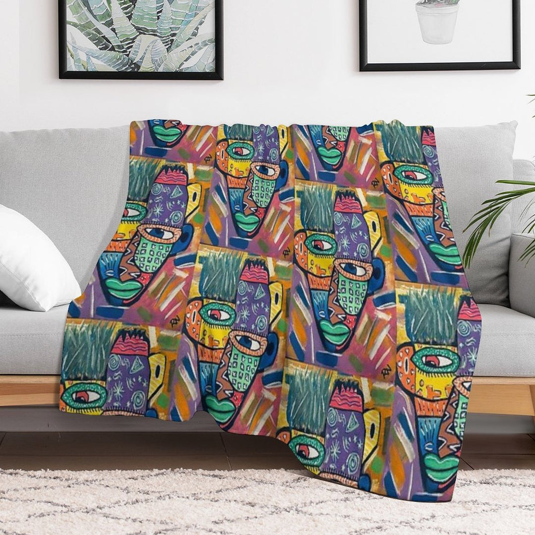 Patchwork Mind Velvety-soft Throw Blanket
