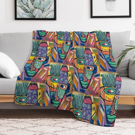 Patchwork Mind Velvety-soft Throw Blanket