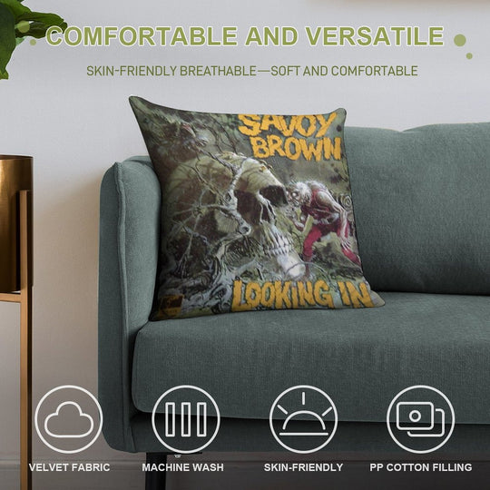 Savoy Brown Looking In Soft Luxury Feel Throw Pillow