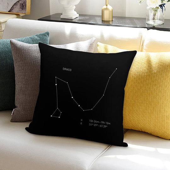 Draco Constellation Soft Luxury Feel Throw Pillow