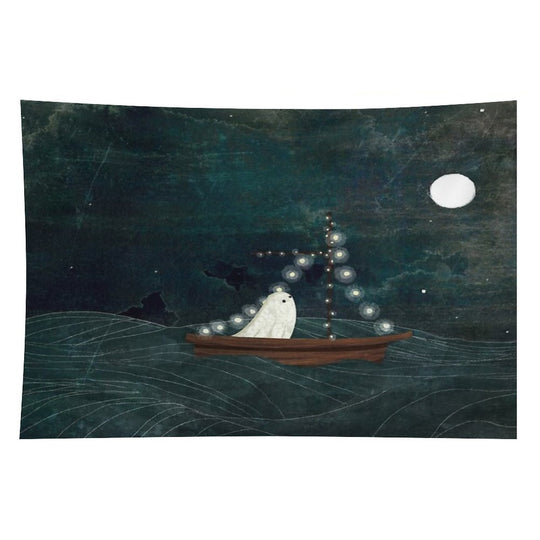 Ghost Boat Ride Tapestry
