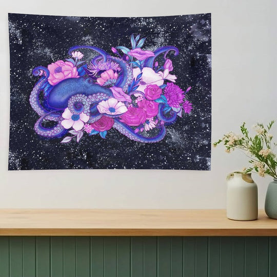 Magic Ocean The Octopus Coloured Version Tapestry