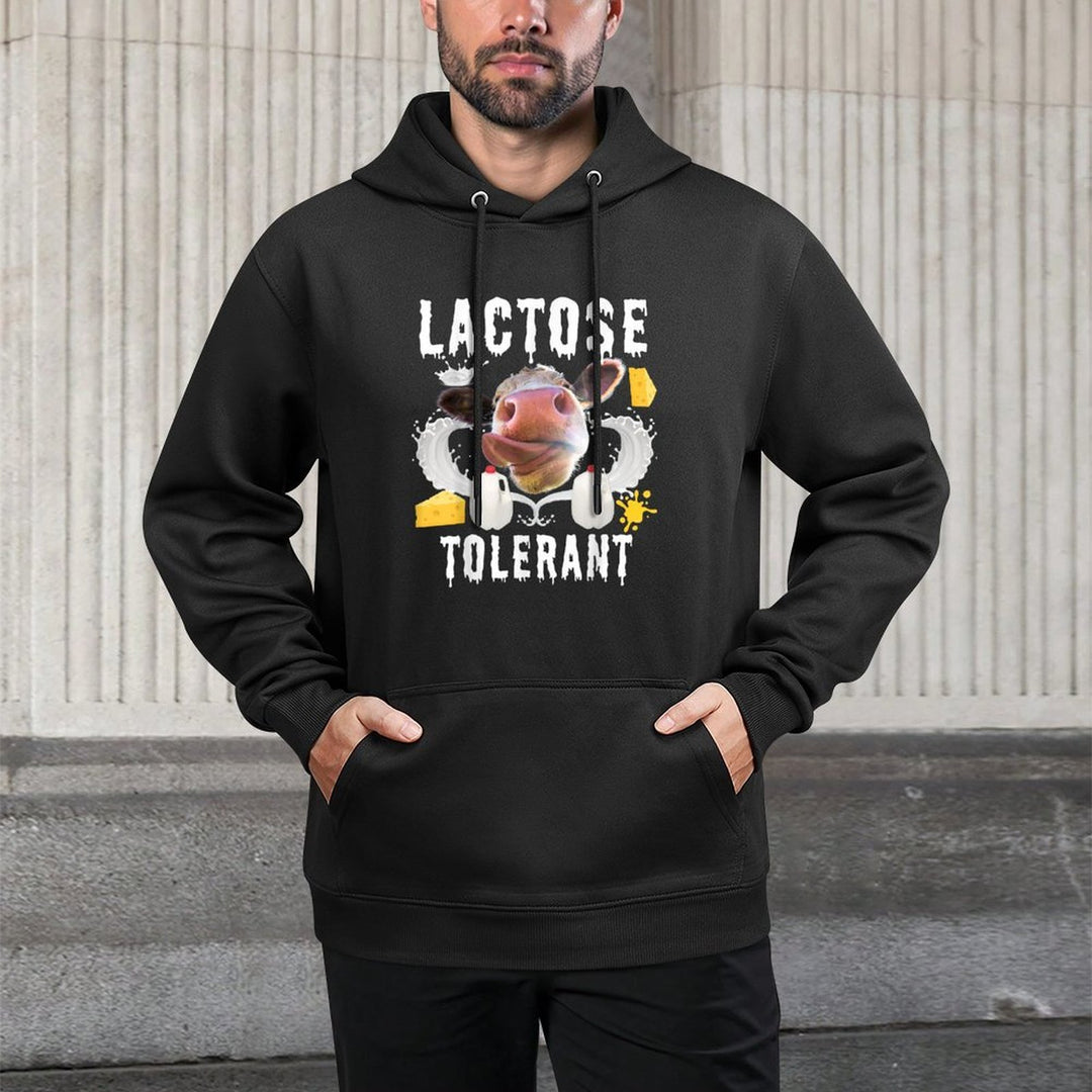 Lactose Tolerant, Funny Lactose Tolerant Meme, Unhinged Meme Durable Construction Hoodie