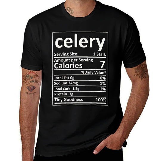 Celery Nutrition Thanksgiving Costume Food Facts Xmas  Graphic-printed T-Shirt