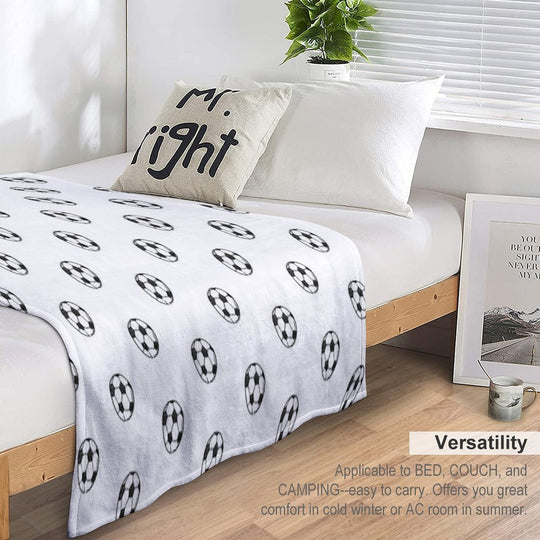 Soccer Ball Anti-pilling Throw Blanket