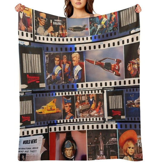 Thunderbirds Figures Officially Licensed Fan Art Velvety-soft Throw Blanket