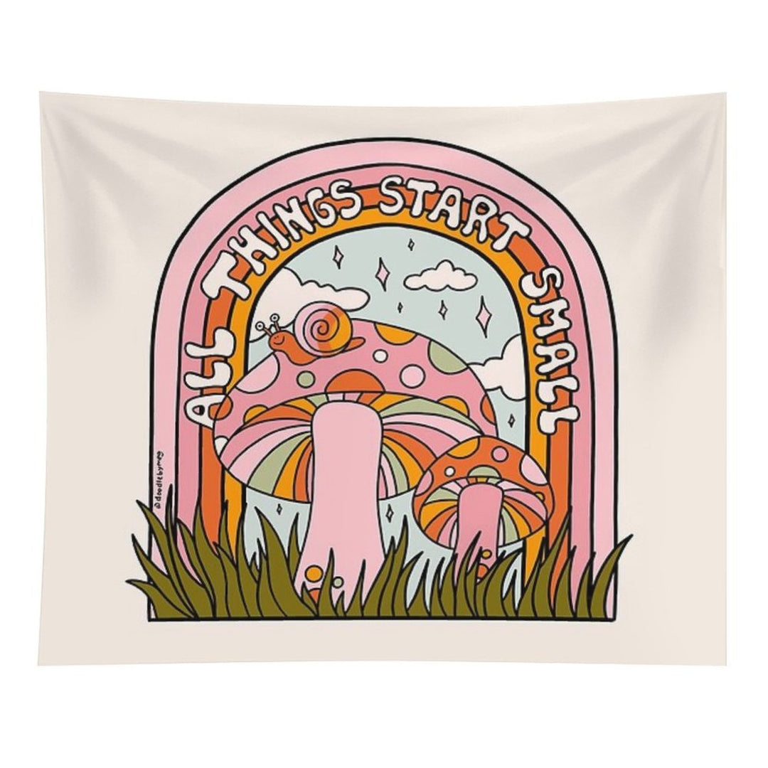 All Things Start Small Tapestry