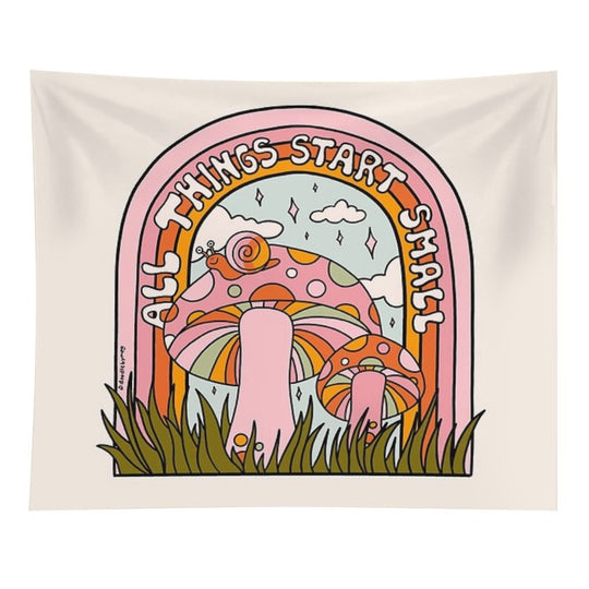 All Things Start Small Tapestry