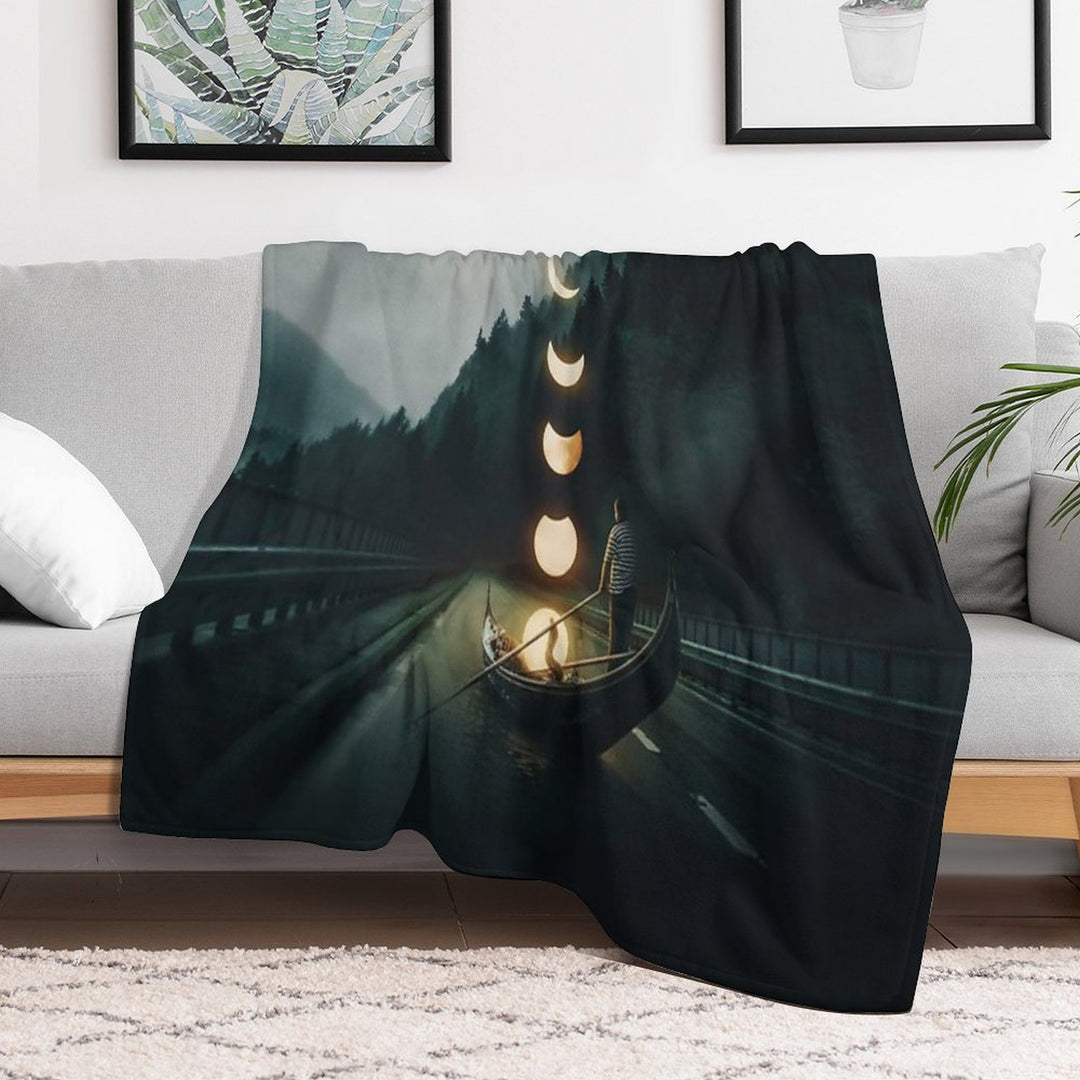 Moon Ride Compact Throw Blanket