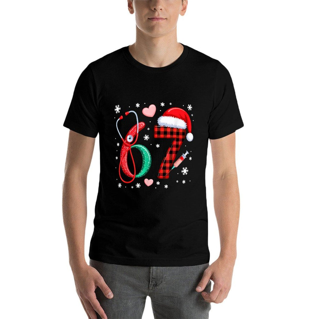 Funny 67 Meme Nurse Six Seven Nursing Festive Christmas  Affordable Price T-Shirt