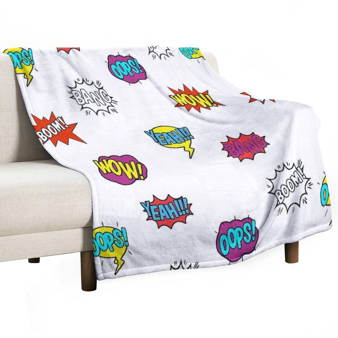 Pop Art Comic Book Style - LBC Easy Care Throw Blanket
