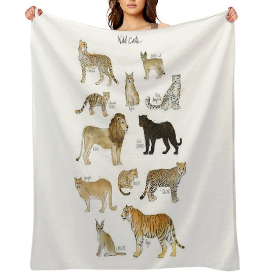 Wild Cats Gift-ready Throw Blanket