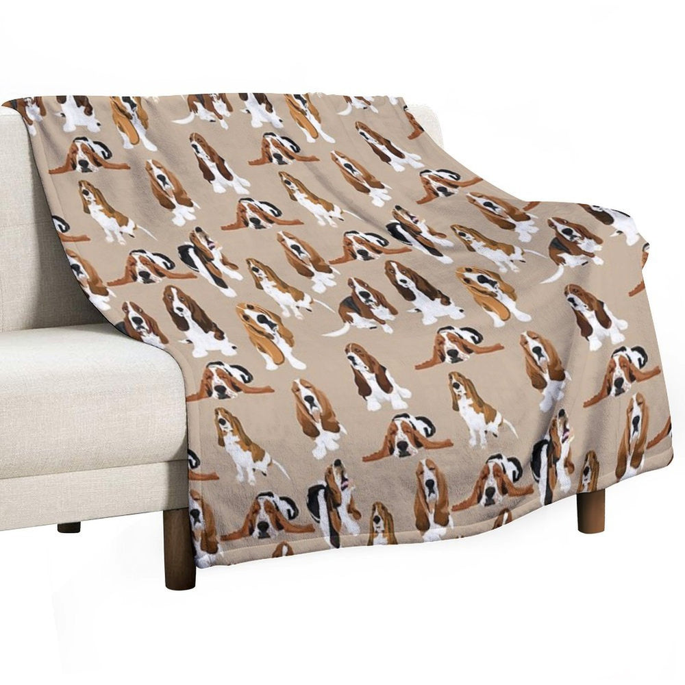 Basset Hound Durable Throw Blanket