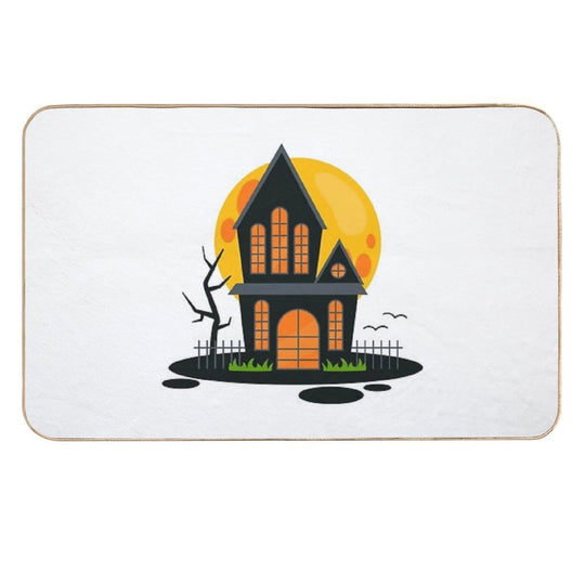 Cute Spooky House  Long-Lasting Bath Mat