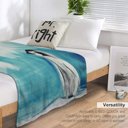 Baby Penguin Easy Care Throw Blanket