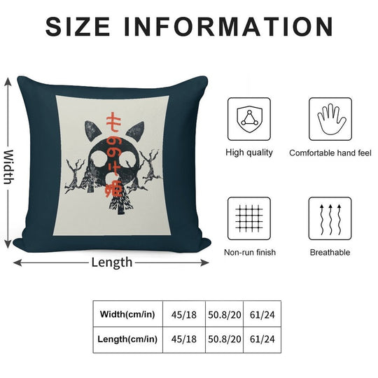 Mononoke Print Premium Soft Easy Maintenance Throw Pillow