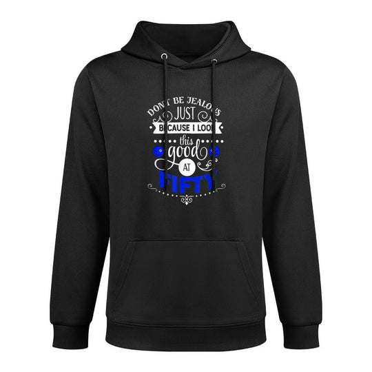 I Look This Good at Fifty Funny 50th Birthday Breathable Fabric Hoodie