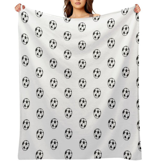 Soccer Ball Anti-pilling Throw Blanket