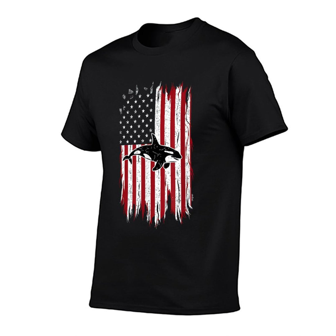 Orca Usa Ocean 4th Of July  Quick-drying T-Shirt