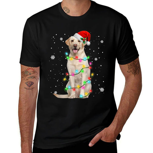 Labrador Retriever Dogs Tree Christmas Sweater Xmas Pet Dogs  Trendy Pattern T-Shirt