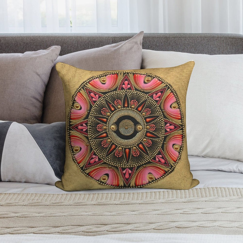 The Mandala of Self-Love Soft Short Plush Fabric Throw Pillow