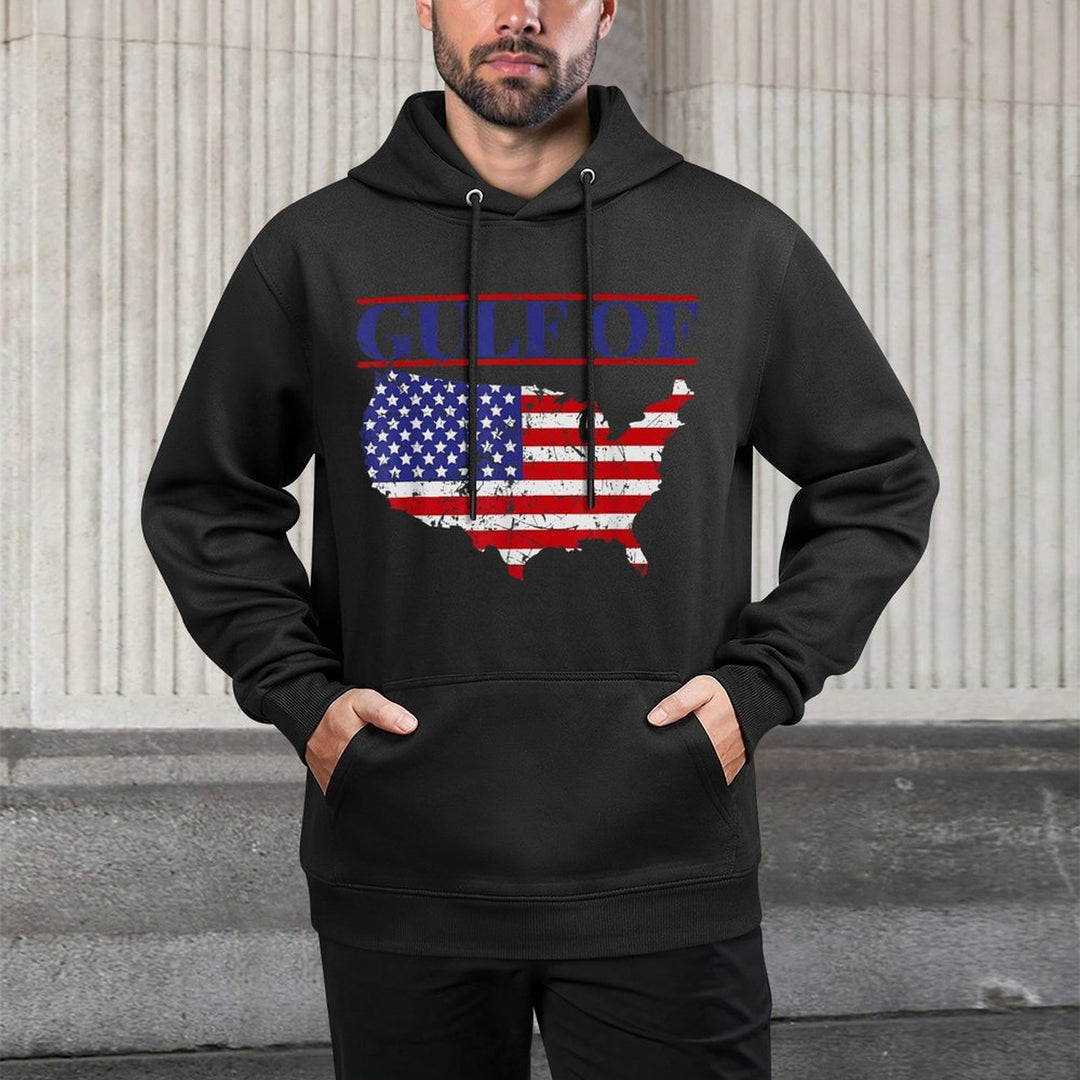 Gulf of USA America Funny USA Flag Shrink-Resistant Hoodie