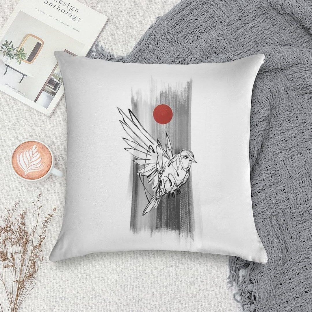 Flow of Life Red Edition Soft Reinforced Edging Throw Pillow