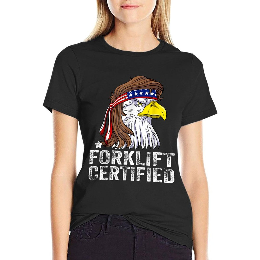 Forklift Certified Meme Eagle Mullet USA Fork Lift Forklift  Classic T-Shirt
